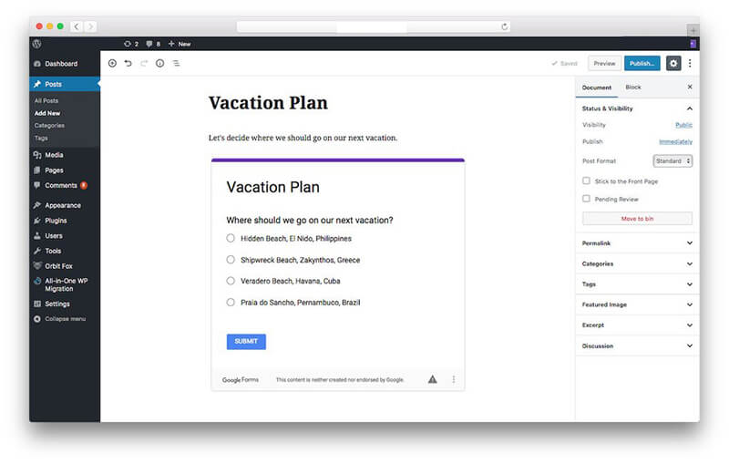 1728052288 204 Cach chen Google Form vao WordPress chi tiet nhat