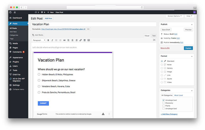 1728052288 669 Cach chen Google Form vao WordPress chi tiet nhat