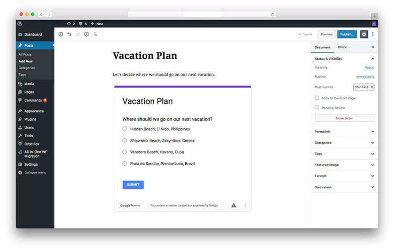 1728052288 927 Cach chen Google Form vao WordPress chi tiet nhat