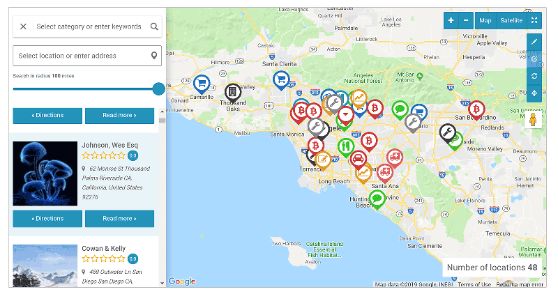 Google Maps widget