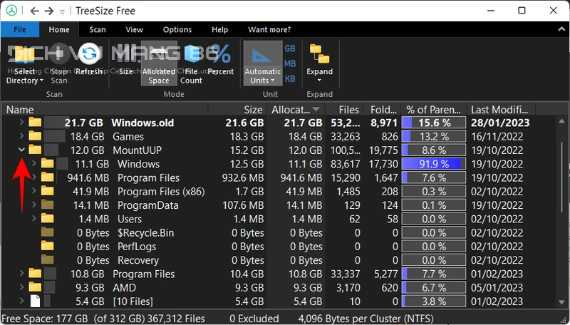 Tìm hiểu TreeSize, phần mềm kiểm tra dung lượng ổ đĩa nhanh chóng